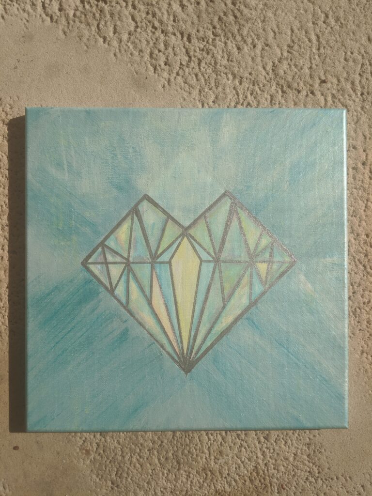 Dedicated to my new niece the diamond heart 2020